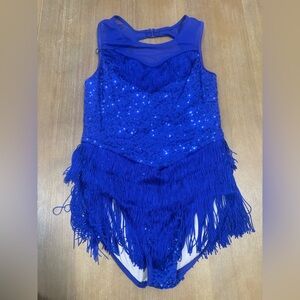 Balera Sapphire Sequin Fringe Dance Costume